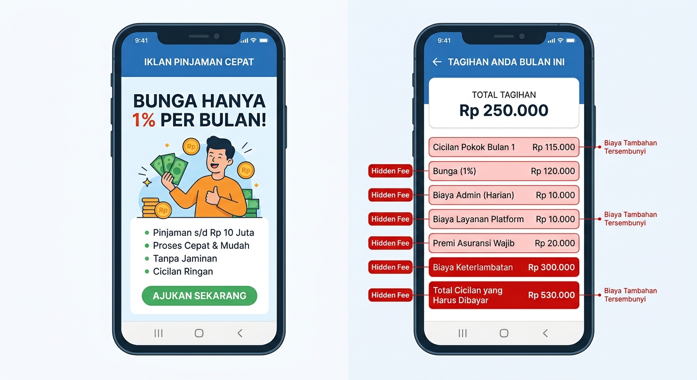 biaya tersembunyi pinjol 2026