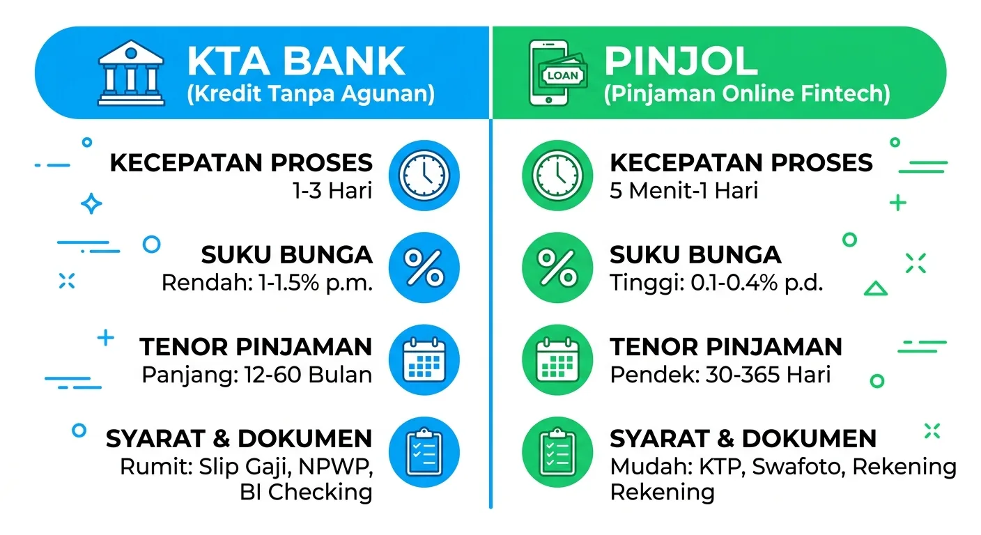 cicilan KTA bank vs pinjol
